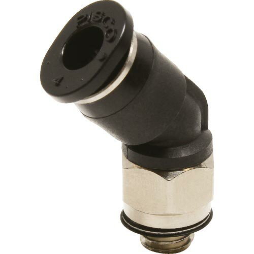 PISCO チューブフィッティングミニ 45°エルボ φ4 接続口径M5×0.8 ( PLH4-M5M ) (株)日本ピスコ