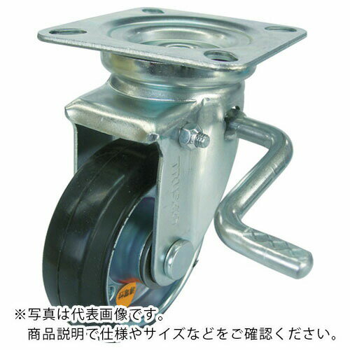 TRUSCO 導電性ゴムキャスター 自在ダブルストッパー付 Φ130 ( TYEJB-130A ) 