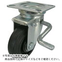 TRUSCO プレス製ナイロンホイールゴムキャスター 自在ストッパー付Φ100 ( TYNRJB-100A ) トラスコ中山(株)(4)