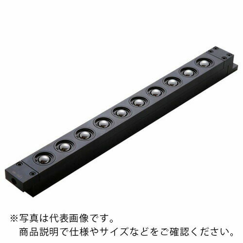 特長：T溝挿入型と比べて負荷能力が高いため、金型セット時の位置決め用として大型機械での使用に適しています。エアー式なので大がかりな配管工事も不要です。同シリーズで連結可能です。AFU5050Wシリーズはボール個数1〜18個までありますので環境に応じてお選び頂けます。また、連結もできますのでボール個数18個以上でも対応可能です。用途：治具・金型など重量物の搬送・位置決め。仕様：全長(mm)：507ストローク(mm)：4ボール個数：8負荷能力(kN)ボール1個：1.28負荷能力(kN)全体：10.24上向用材質／仕上：スチール注意：負荷能力の数値はエアー圧0.5MPa時のものです。許容荷重内でご使用ください。上向きでご使用ください。送料別途です。