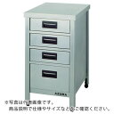 アズマ ステンレス製縦型引出し付作業台 600×600×800 引出し数4 ( HTVO-600 ) (株)東製作所