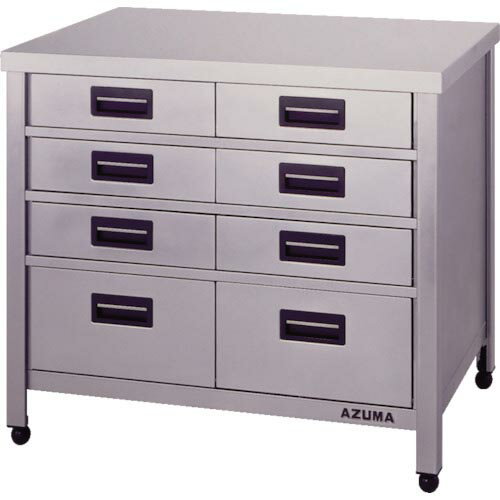 アズマ ステンレス製縦型引出し付作業台 ( HTVO-900 ) (株)東製作所