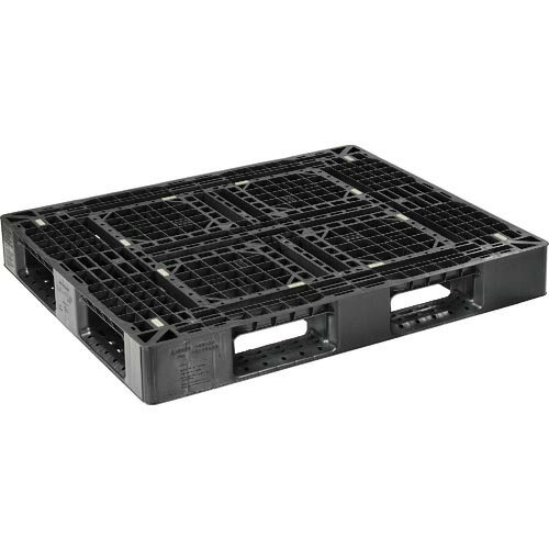 NPC ( 日本プラパレット ) プラスチックパレットLA-1210RR 片面四方差し 黒 ( LA-1210RR-BK )