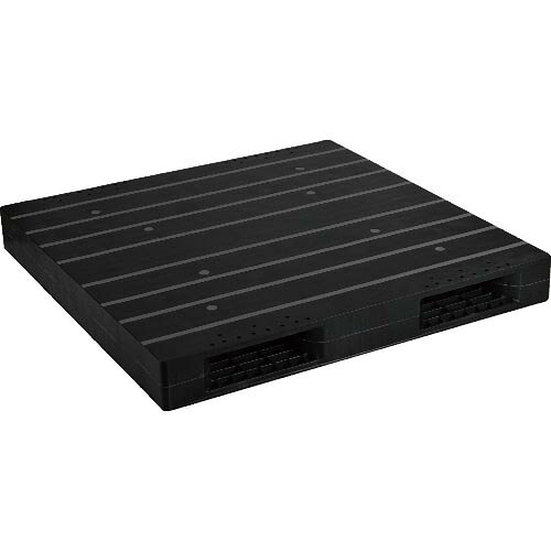 NPC ( 日本プラパレット ) プラスチックパレット ZR-122122WE 両面二方差し 黒 ( Z...