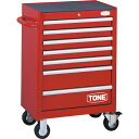 TONE 整備用工具セット ツールキャビネットセット(レッド) 間口676×奥行459×高さ995mm 87点セット ( TCX911 ) TONE(株)