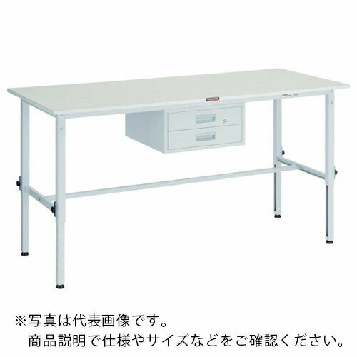 TRUSCO　RAEM型高さ調節作業台　1800X750　2段引出付　W色 RAEM-1800F2 W ( RAEM1800F2W ) トラスコ中山（株）