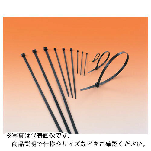 特長：ヘッドは軽い挿入抵抗で確実に固定できる機構です。バンド部は作業しやすい適度な柔軟性があり、作業者や被結束物に負担がかからないようエッジに丸みを持たせています。用途：電気・電子産業、航空宇宙産業、通信産業、配電工事など。仕様：色：ブラック幅(mm)：4.8長さ(mm)：301厚さ(mm)：1.5最大結束径(mm)：80引張強度(N)：270RoHS適合品UL規格品屋内・屋外用使用温度範囲：-40〜85℃材質／仕上：耐候性ナイロン66　●代表画像について 商品によっては、代表画像を使用している場合がございます。 商品のカラー、サイズなどが異なる商品をイメージ画像として 使用させて頂いている場合がございます。 必ず、商品の品番と仕様をご確認のうえ、ご注文お願いいたいます。 　●北海道・沖縄・離島・一部地域の送料について 別途追加で送料がかかる場合がございます。 送料がかかる場合は、メールにて送料をご連絡させて頂き、 お客様にご了承頂いてからの手配となります。 　●お買上げ明細書の廃止について 当店では、個人情報保護と環境保護の観点から同封を廃止しております。 お買上げ明細書が必要な場合は、備考欄に「お買上げ明細必要」と 記載お願いいたします。 当店からの出荷の場合は、同封にて発送させて頂きます。 （※メーカー直送の場合は、PDFデータをメールさせて頂きます。） 　注意事項 ※商品名に【2個セット】等、数量の明記がない場合は1個での販売となります。