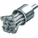 【SALE価格】LESSMANN 軸付ノット型エンドブラシ Φ22 ステンレス線 0.25 ( 454358 ) LESSMANN社