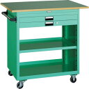 【SALE価格】TRUSCO スチール製ワゴン(溶接一体構造) ツールワゴン 750×500×H880 浅1深1引出 天板付 ヤンググリーン ( NTS-720...