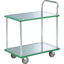 【SALE価格】TRUSCO オールSUS製運搬車 片袖2段型 740X480 省音ウレタン車 ( SUS-104NU ) トラスコ中山(株)