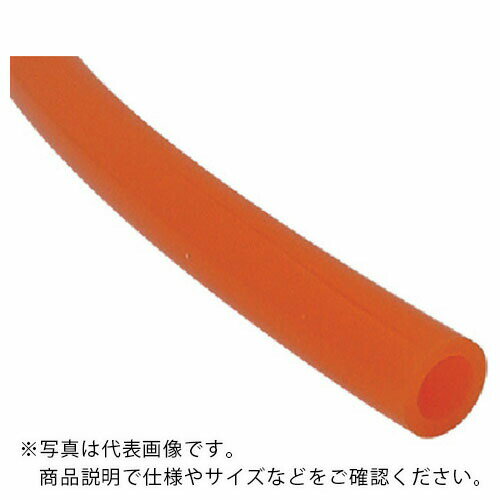 チヨダ ポリウレタンチューブ TEタッチチュ-ブ 10mm/100m オレンジ ( TE-10-100 OR ) 千代田通商(株)