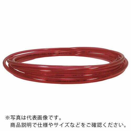 チヨダ TEタッチチューブ 10mm/20m クリアレッド ( TE-10-20 CR ) 千代田通商(株)