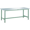 【SALE価格】TRUSCO 軽荷重作業台(300kg)AE型 1800X750XH740 ステンレス張り グリーン色 ( AES-1800 (テンバン ステン...