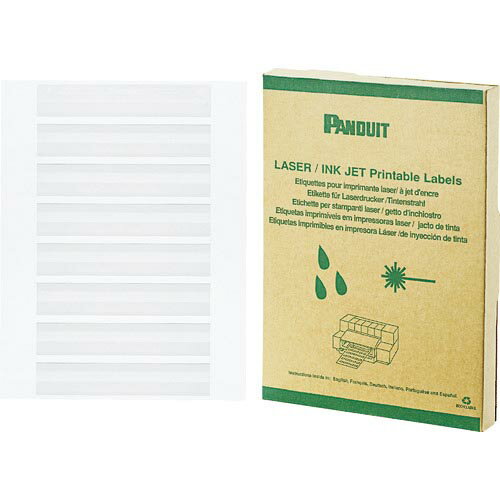 PANDUIT レーザープリンタ用回転ラベル 白 印字部25.4mmX6.4mm ラベル数2500枚 ( R100X075X1J ) パンドウイットコーポレーション