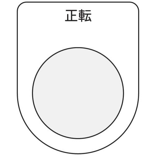 IM 押ボタン/セレクトスイッチ(メガネ銘板) 正転 黒 φ25.5 ( P25-17 ) (株)アイマーク
