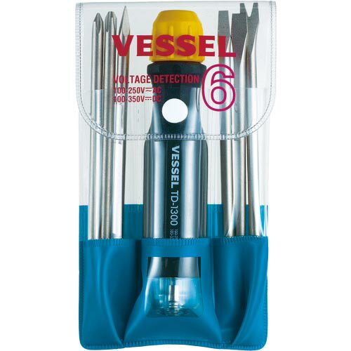 【SALE価格】VESSEL 検電差替6本組ドライバーセット(低圧用) ( TD-1300L ) (株)ベッセル