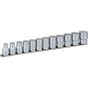 【SALE価格】TONE ソケットセット(12角・ホルダー付)インチサイズ 12pcs ( HDB412 ) TONE(株)