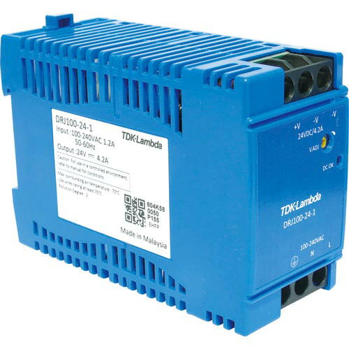 TDK���� DIN�졼��������ѥ�˥åȷ��Ÿ� DRJ 100W �֥��å�ü�� ( DRJ100-24-1 ) TDK����(��)
