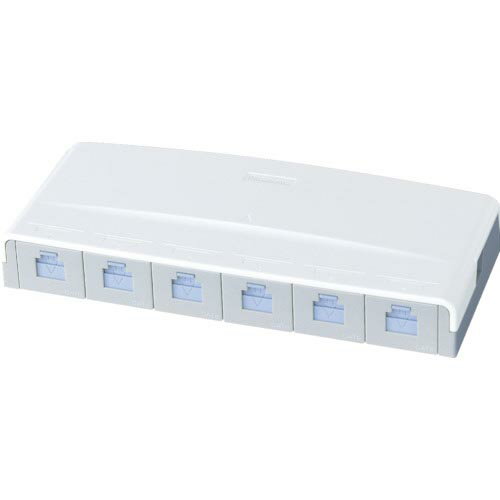 【SALE価格】Panasonic ぐっとすシリーズ情報モジュラジャック CAT6 露出6コ口 ( NR3176 ) パナソニック(株)エレクトリックワークス社