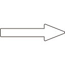 【SALE価格】緑十字 配管方向表示ステッカー →白矢印 貼矢88 20×70mm 10枚組 エンビ ( 193888 ) (株)日本緑十字社