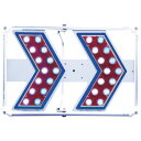 仙台銘板 軽量型矢印板 LIGHT H400×W600mm 白/青LED ( 3093105 ) (株)仙台銘板