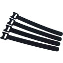TRUSCO マジックバンド 耐候性 ストラップ 15cm 黒 (4本入) ( MKSW-1915-BK ) トラスコ中山(株)