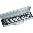 TONE ソケットレンチセット 6角12角タイプ 差込角9.5mm 24点セット ( CX3172 ) TONE(株)