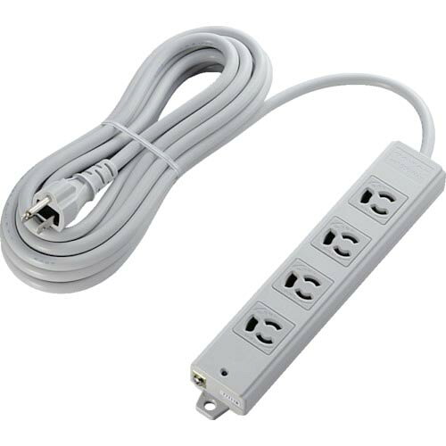 ELECOM ( エレコム ) RoHS対応 3P 抜け止 マグネット 4個口 5.0m グレー ( T-WRM3450LG/RS )
