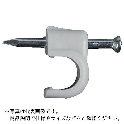 特長：釘と電線固定用クリップがセットされているため、簡単迅速な施工で作業時間短縮化が図れます。狭所での作業性に優れています。ALCにも使用可能。樹脂性サドルクリップ用途：木材、ALCへの配管留め付けに。仕様：クランプ範囲(mm)：8ネイルサイズ(mm)：25箱入樹脂性サドルクリップ材質／仕上：ポリプロピレン（PP)＋スチール　●代表画像について 商品によっては、代表画像を使用している場合がございます。 商品のカラー、サイズなどが異なる商品をイメージ画像として 使用させて頂いている場合がございます。 必ず、商品の品番と仕様をご確認のうえ、ご注文お願いいたいます。 　●北海道・沖縄・離島・一部地域の送料について 別途追加で送料がかかる場合がございます。 送料がかかる場合は、メールにて送料をご連絡させて頂き、 お客様にご了承頂いてからの手配となります。 　●お買上げ明細書の廃止について 当店では、個人情報保護と環境保護の観点から同封を廃止しております。 お買上げ明細書が必要な場合は、備考欄に「お買上げ明細必要」と 記載お願いいたします。 当店からの出荷の場合は、同封にて発送させて頂きます。 （※メーカー直送の場合は、PDFデータをメールさせて頂きます。） 　注意事項 ※商品名に【2個セット】等、数量の明記がない場合は1個での販売となります。