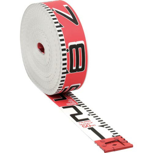 タジマ シムロンロッド 長さ50m 1mアカシロ仕様 紙箱 ( SYR-50K (ハバ50M カミバコ) ) (株)TJMデザイン