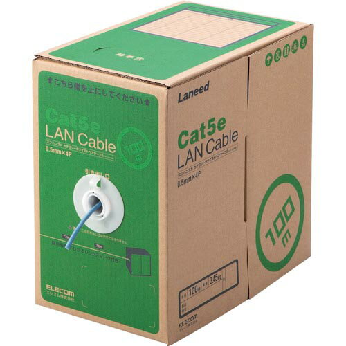 【SALE価格】ELECOM ( エレコム ) EU RoHS指令準拠LANケーブル CAT5E 100m ブルー ( LD-CT2/BU100/RS )