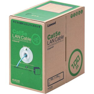 【SALE価格】ELECOM EU RoHS準拠LANケーブル CAT5E 100m ライトブルー ( LD-CT2/LB100/RS ) エレコム(株)