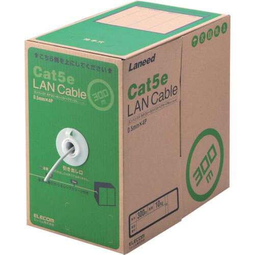 【SALE価格】ELECOM ( エレコム ) EU RoHS準拠LANケーブル CAT5E 300m ライトグレー ( LD-CT2/LG300/RS )