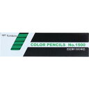 Tombow 色鉛筆 1500 単色 緑 12本入り ( 1500-07 ) (株)トンボ鉛筆