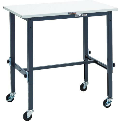 TRUSCO 軽荷重作業台高さ調節式(80kg)AEM型 900X600H719~1019 φ75キ