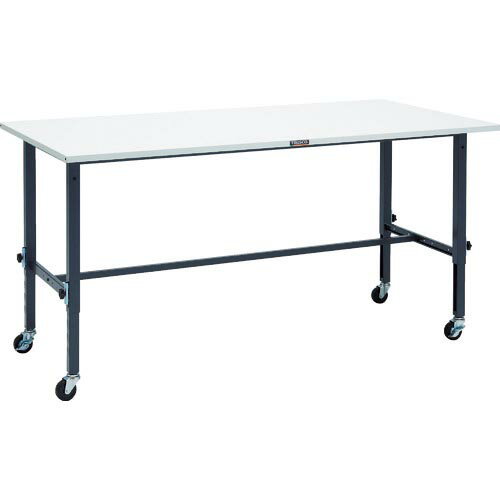 TRUSCO 軽荷重作業台高さ調節式(80kg)AEM型 1800X900XH719~1019 φ7