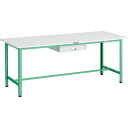 TRUSCO 軽荷重作業台(300kg)AE型 1800X750XH740 薄型1段引出し付 ヤンググリーン色 ( AE-1800UDC1 YG ) トラスコ中...