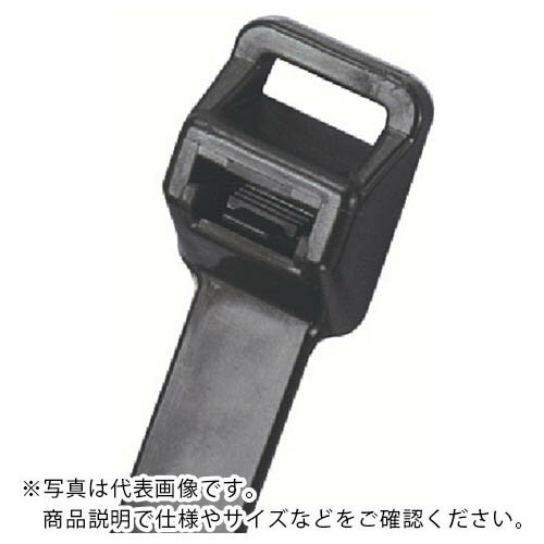 PANDUIT リリースタイ 取り外し可能ナイロン結束バンド 耐候性黒100本入 ( PRT8EH-C0 ) 【2袋セット】 ..