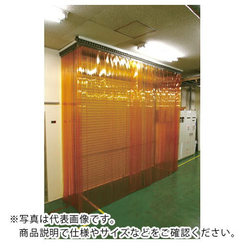 TRUSCO　ストリップドアシートセット　防虫オレンジ　厚み2mm幅200mm　取付間口3m×高さ4m　一部オーバーラップ TSBO220-1R-3040S ( TSBO2201R3040S ) トラスコ中山（株）