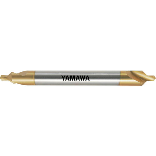 樂天商城 - ヤマワ ( 弥満和製作所 ) ロングシャンクコーティング強ねじれ溝A形90° センタ穴ドリル CE-QL V L150 2.5X90°X8 ( CE-QL-V-L-150-2.5X8 )