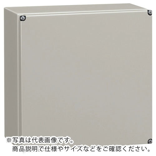 特長：4点ねじ止めタイプの高気密キャビネットです。発泡ウレタンパッキン採用により安定した高気密性を維持しています。カバー止めねじは脱落防止構造になっています。塗装は耐久性に優れ、環境に優しい粉体塗装です。仕様：間口(mm)：250奥行(mm)：120高さ(mm)：250取付基板寸法(mm)：200×200塗装色：ライトベージュ塗装(5Y7/1)(日塗工 E25-70B)保護等級 IP66RoHS対応鉄製基板(mm)：1.6屋内用キャビネット板厚(ボデー1.6mm、扉1.6mm)扉形式：カバー、4点ねじ止めタイプ材質／仕上：スチール　●メーカー取寄商品について 本商品はメーカーからの取寄商品となります。 納期は、メーカー確認後、メールでご連絡させて頂きます。 在庫状況、生産状況によっては、かなり納期がかかる場合もございます。 　※お急ぎの場合は、ご注文前の納期確認も承りますので、　　お気軽にお問い合わせください。 　●代表画像について 商品によっては、代表画像を使用している場合がございます。 商品のカラー、サイズなどが異なる商品をイメージ画像として 使用させて頂いている場合がございます。 必ず、商品の品番と仕様をご確認のうえ、ご注文お願いいたいます。 　●北海道・沖縄・離島・一部地域の送料について 別途追加で送料がかかる場合がございます。 送料がかかる場合は、メールにて送料をご連絡させて頂き、 お客様にご了承頂いてからの手配となります。 　●お買上げ明細書の廃止について 当店では、個人情報保護と環境保護の観点から同封を廃止しております。 お買上げ明細書が必要な場合は、備考欄に「お買上げ明細必要」と 記載お願いいたします。 当店からの出荷の場合は、同封にて発送させて頂きます。 （※メーカー直送の場合は、PDFデータをメールさせて頂きます。） 　注意事項 ※商品名に【2個セット】等、数量の明記がない場合は1個での販売となります。