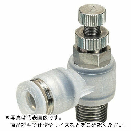 PISCO ( 日本ピスコ ) スピードコントローラPP エルボ メータアウト制御チューブ12ネジR3/8 ( PJSC1203A ) (株)日本ピスコ 【メーカー取寄】