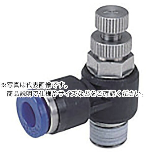 PISCO　スピードコントローラ耐腐蝕性　エルボ　メータイン制御チューブ6ネジR3／8　 ( SJSC603B ) （株）日本ピスコ 【メーカー取寄】