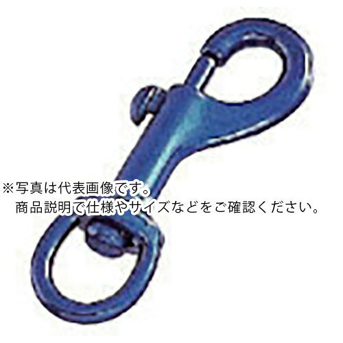特長：アイの部分が回転するので連結した時にからみません。ワンタッチで開くので手軽にジョイントできます。用途：ペットの係留用チェーンによく使用されています。仕様：使用荷重(kN)：0.20D(mm)：4L(mm)：76H(mm)：11W(mm)：23S(mm)：8d(mm)：13.5材質／仕上：材質：亜鉛ダイキャスト仕上げ：カラー塗装仕上げ　●代表画像について 商品によっては、代表画像を使用している場合がございます。 商品のカラー、サイズなどが異なる商品をイメージ画像として 使用させて頂いている場合がございます。 必ず、商品の品番と仕様をご確認のうえ、ご注文お願いいたいます。 　●代金引換でのお支払いについて 発送する商品の総重量が20kgを超えてしまったり、 商品の大きさが当店から発送できる規定サイズを超えてしまう場合 メーカー直送での対応となりますので、 代金引換がご利用頂けない場合がございます。 該当する場合、当店から別途メールにてご連絡させて頂いております。 　●北海道・沖縄・離島・一部地域の送料について 別途追加で送料がかかる場合がございます。 送料がかかる場合は、メールにて送料をご連絡させて頂き、 お客様にご了承頂いてからの手配となります。 　●お買上げ明細書の廃止について 当店では、個人情報保護と環境保護の観点から同封を廃止しております。 お買上げ明細書が必要な場合は、備考欄に「お買上げ明細必要」と 記載お願いいたします。 当店からの出荷の場合は、同封にて発送させて頂きます。 （※メーカー直送の場合は、PDFデータをメールさせて頂きます。）