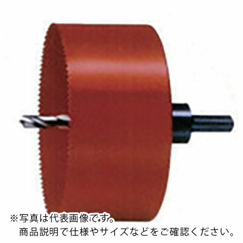 特長：バイメタルの多数アサリ刃のため、引っ掛かりのない安定した安全な穴あけができます。刃径(117、143、168、217)はきっちりとした穴あけができる正確な寸法です。用途：被削材:下水道用塩ビ管仕様：ソケット呼径：100刃長(mm)：65シャンク径(mm)：13刃径(mm)：117　●代表画像について 商品によっては、代表画像を使用している場合がございます。 商品のカラー、サイズなどが異なる商品をイメージ画像として 使用させて頂いている場合がございます。 必ず、商品の品番と仕様をご確認のうえ、ご注文お願いいたいます。 　●代金引換でのお支払いについて 発送する商品の総重量が20kgを超えてしまったり、 商品の大きさが当店から発送できる規定サイズを超えてしまう場合 メーカー直送での対応となりますので、 代金引換がご利用頂けない場合がございます。 該当する場合、当店から別途メールにてご連絡させて頂いております。 　●北海道・沖縄・離島・一部地域の送料について 別途追加で送料がかかる場合がございます。 送料がかかる場合は、メールにて送料をご連絡させて頂き、 お客様にご了承頂いてからの手配となります。 　●お買上げ明細書の廃止について 当店では、個人情報保護と環境保護の観点から同封を廃止しております。 お買上げ明細書が必要な場合は、備考欄に「お買上げ明細必要」と 記載お願いいたします。 当店からの出荷の場合は、同封にて発送させて頂きます。 （※メーカー直送の場合は、PDFデータをメールさせて頂きます。）