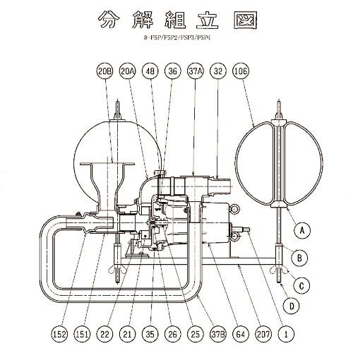樂天商城 - ツルミ ( 鶴見製作所 ) ポンプ取付架台(架台) ( 801-04400312-9 ) 【メーカー取寄】