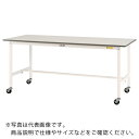 ヤマテック ワークテーブル150シリーズ 移動式 全面棚板付 W1800×D900×H825 ( SUPC-1890TT-WW ) 山金工業(株)(4)