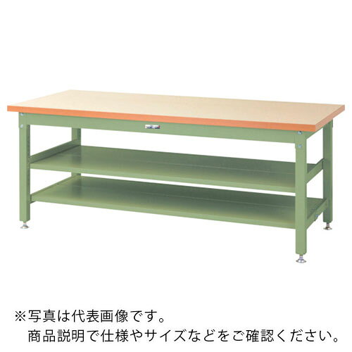 樂天商城 - ヤマテック ( 山金工業 ) 重量作業台 ワークテーブル スーパータイプ 全面棚板付 W1500×D750×H740mm アイボリー/ヤマテックグリーン ( SSM-1575TTS2-IG ) 【メーカー取寄】