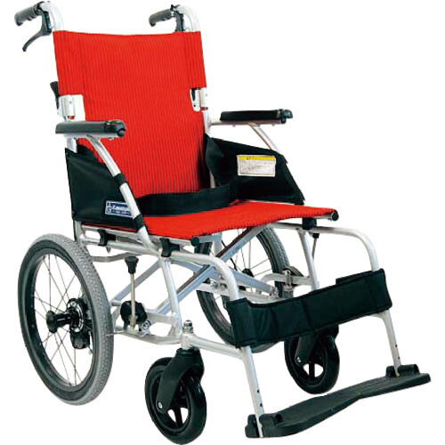 カワムラ 【非課税】 軽量介助用車いすBML赤ストライプ ( BML16-40SBNO93 ) (株)カワムラサイクル 【メ..