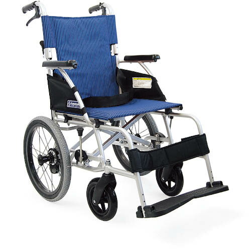 カワムラ 【非課税】 軽量介助用車いすBML青ストライプ ( BML16-40SBNO92 ) (株)カワムラサイクル 【メ..